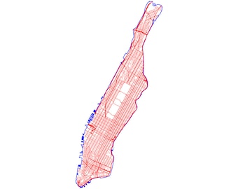 ARCHIVO VECTORIAL - Cualquier lugar en la tierra (país, provincia, ciudad, etc.), con cuadrícula de calles personalizable