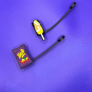 Straw Tip Cover-Reusable Drinking Straw Tips (Takis and corn)