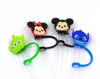 little green men, Mickey , Minnie, stitch Straw tip