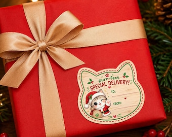 Pegatina de regalo de Navidad de Papá Noel, pegatina navideña para niños, pegatina de recuerdo navideño, etiqueta de nombre navideña, etiqueta de regalo navideño, etiqueta de regalo navideño
