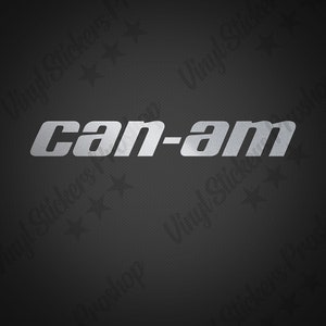 2 stickers for CAN-AM 30cm Glossy Metallic Silver Tank Film Logo Tuning Kit Quad Ryker Spyder Decal Kit off-road Maverick 900 BRP image 2
