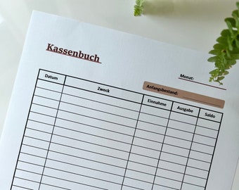 Kassenbuch - Ihre Digitale Vorlage für ein optimales Kassenbuch - Sparen Sie bares Geld für Ihr Kleinunternehmen