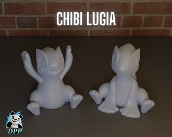 Lugia Chibi | Pokemon PLA Plastic 3D Print | Cute Adorable Ornament | Legendary Generation Two 2 | House Room Ornament | Nintendo Game Print