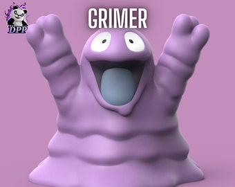 GRIMER 3D PLA Print | Multiple Colours and Size | Generation One | Ornament Desk Toy Collect Nintendo Gameboy Switch Wii Game | PokeDex