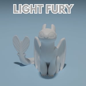 Light Fury - How to train your Dragon | Ornament Figure | Satisfying Toy Or Ornament | Dragon Monster Beast Film | Desk Fidget Toy
