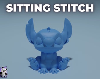Sitting STITCH Cute - 3D PLA Print - Disney Lilo and Stitch - Multiple Sizes Available - Print on Order - Gift for Kids and Lovers of Stitch