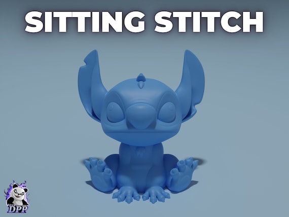 Sitting STITCH Cute - 3D PLA Print - Disney Lilo and Stitch - Multiple Sizes Available - Print on Order - Gift for Kids and Lovers of Stitch