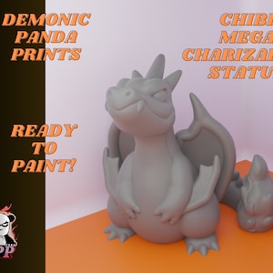 Mega Charizard Y - Pokemon Figure - Do It Yourself - Resin - Unpainted - Cute Miniature Figurines - Gift For Gamers - Ready To Paint - DIY