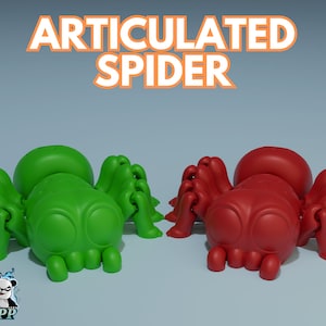 Articulated Spider Cute | Multiple Sizes And Colours | Fidget ADHD Figure | Satisfying Toy Or Ornament | Desk Fidget Toy | Flexi Tarantula
