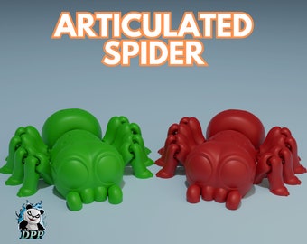 Articulated Spider Cute | Multiple Sizes And Colours | Fidget ADHD Figure | Satisfying Toy Or Ornament | Desk Fidget Toy | Flexi Tarantula