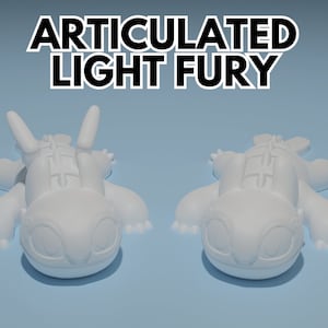 Light Fury Articulated How to train your Dragon | Flexi Fidget Figure | Satisfying Toy Ornament | Dragon Monster Beast Film | Desk Fidget