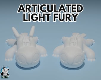 Light Fury Articulated How to train your Dragon | Flexi Fidget Figure | Satisfying Toy Ornament | Dragon Monster Beast Film | Desk Fidget