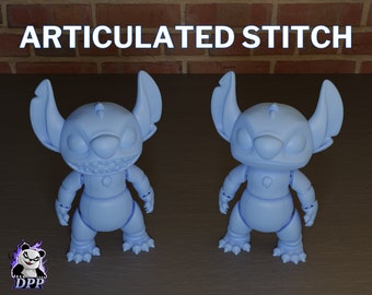 Articulated Stitch Figure - Poseable Disney Collectible - Perfect for Lilo & Stitch Fans - High-Quality, Detailed, and Durable Toy Gift