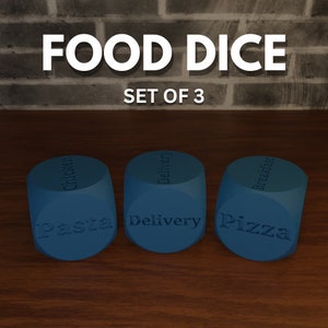 Food Dice | Dine In Or Take Out | Perfect Gift For Roommate Housemate Flatmate Boyfriend Girlfriend | Valentines | Fun Outcomes | Novelty