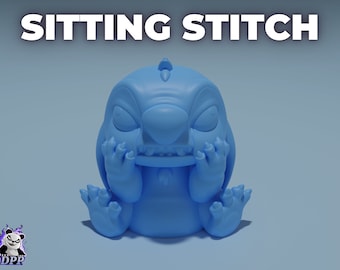 Stressed STITCH - 3D PLA Print - Disney Lilo and Stitch - Multiple Sizes Available - Print on Order - Gift for Kids and Lovers of Stitch