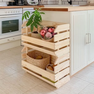 Stackable wooden box "Evolution", fruit box, toy box, storage, vegetable box, home decor, DIY kit