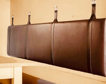 Custom Genuine Leather Headboard Cover: Wall Hanging Cushion
