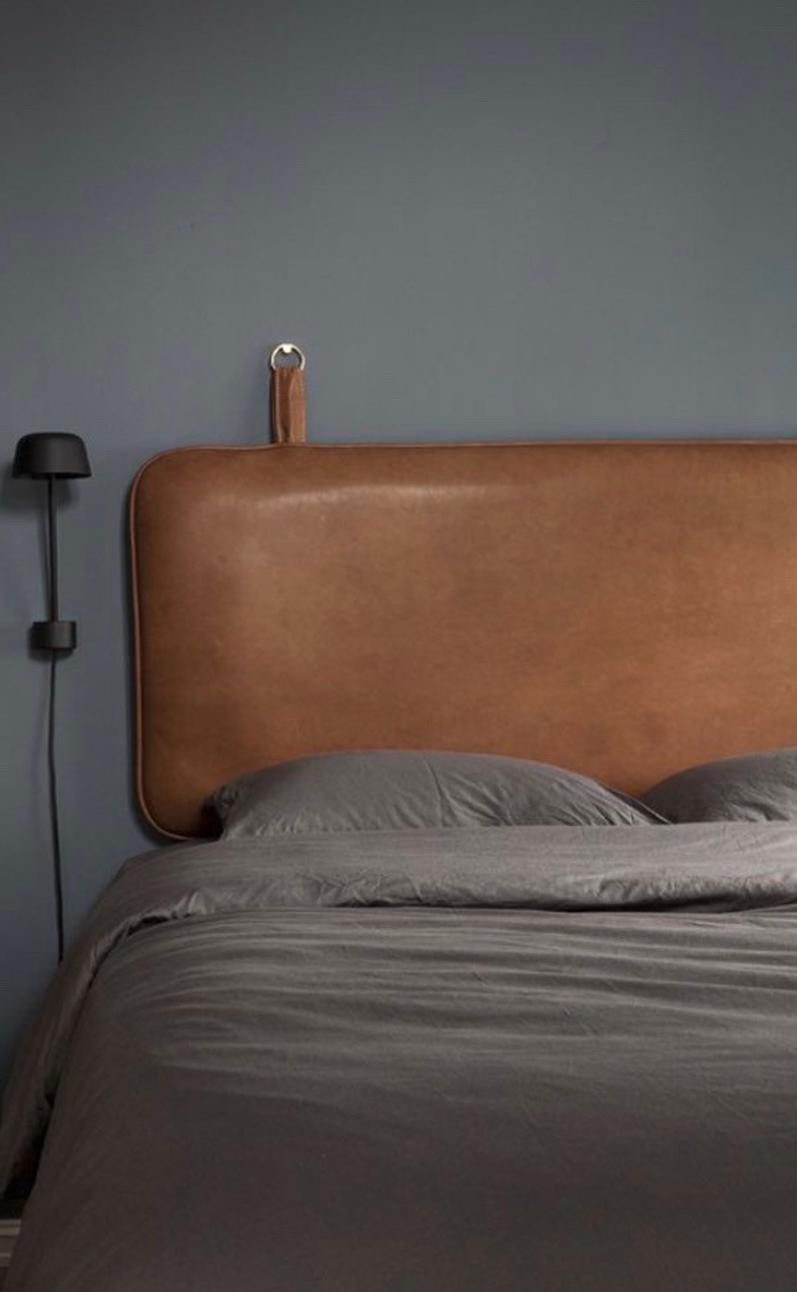 Custom Genuine Leather Headboard Coverwall Hanging Headboard Etsy