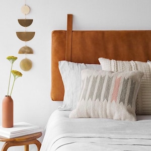 Hanging Leather Headboard Cover,wall hanging,Customized headboard Cushion cover,Custom Queen bed Headboard,King size headboard cover