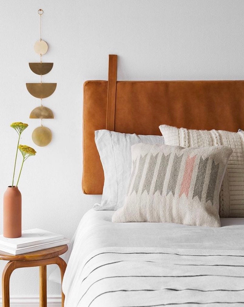 Hanging Leather Headboard Cover: King/Queen Bed Cushion, Wall Hanging