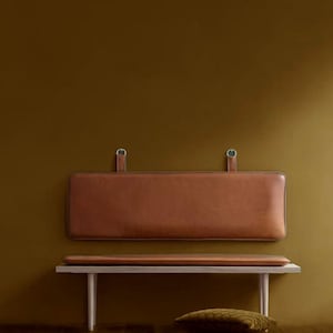 Genuine Leather Headboard Cushion Cover: Wall Hanging, King/Queen Bed