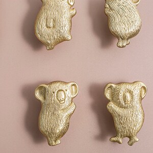 Solid Brass Animal cabinet knobs Rabbit Gold Knob pulls Sheep drawer Handles babyroom Cabinet Handle Pulls Knobs Wardrobe Handles Knob image 5