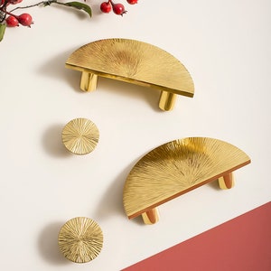 Solid brass Semicircle Cabinet Handle, drawer pulls handles, hardware bedroom Knobs Handle Pulls, kitchen knob door handle