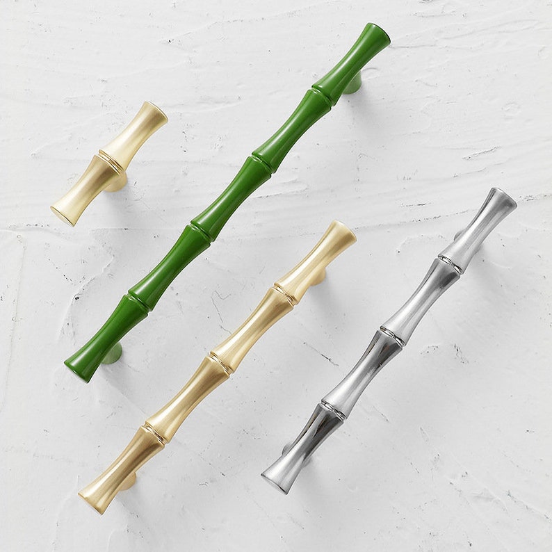 Bamboo Shape Kitchen Knobs Drawer Pulls Handle Pulls Etsy
