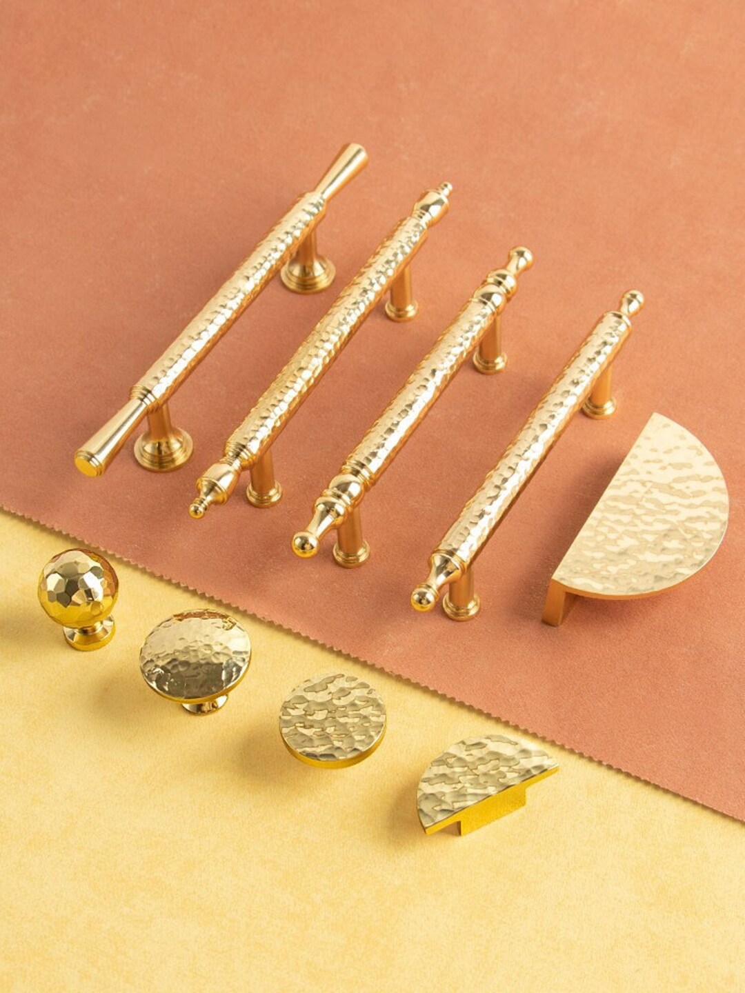 Hammer Brass Handles Pull, Gold Drawer Dresser Pulls Handles