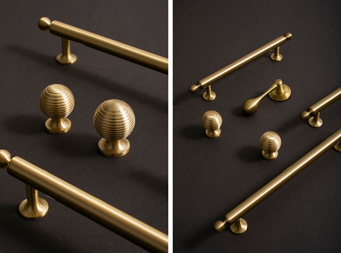 Brass Kitchen Handles Light Luxury Kitchen Pulls Etsy
