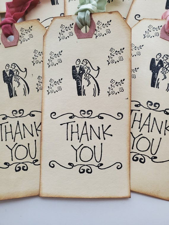 Thank you wedding tags, wedding favors, bridal shower tags, wedding party, wedding supplies.