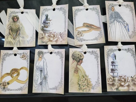 Wedding gift tags, bridal hang tags, set of