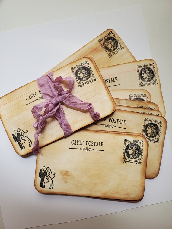 Vintage style Post Cards, Wedding Escort or Table Placecards, Wedding Wishes, Bridal shower, party supplies