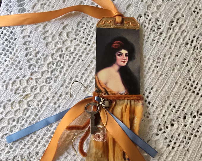 Gipsy girl tag, Bookmark, gift tag, decorative item, journaling, scrapbooking.