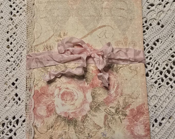 Junk journal, handmade journal, coffee stained blank pages.