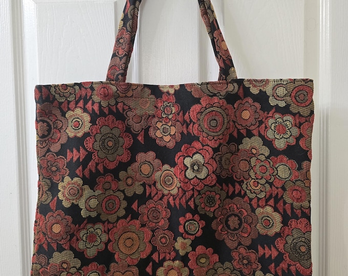 Upholstery handmade tote bag