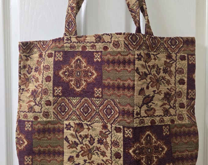 Upholstery handmade tote bag