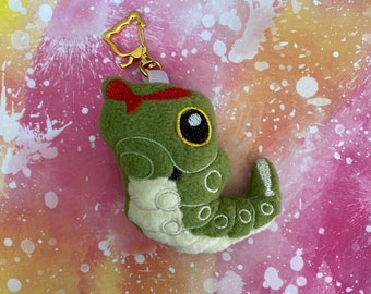 Caterpie inspired Plush Keychain