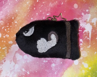 Bullet Bill inspired Plush Keychain