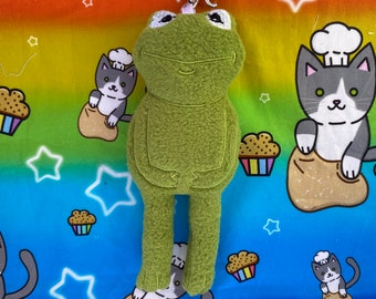 Kermit inspired Plush Keychain