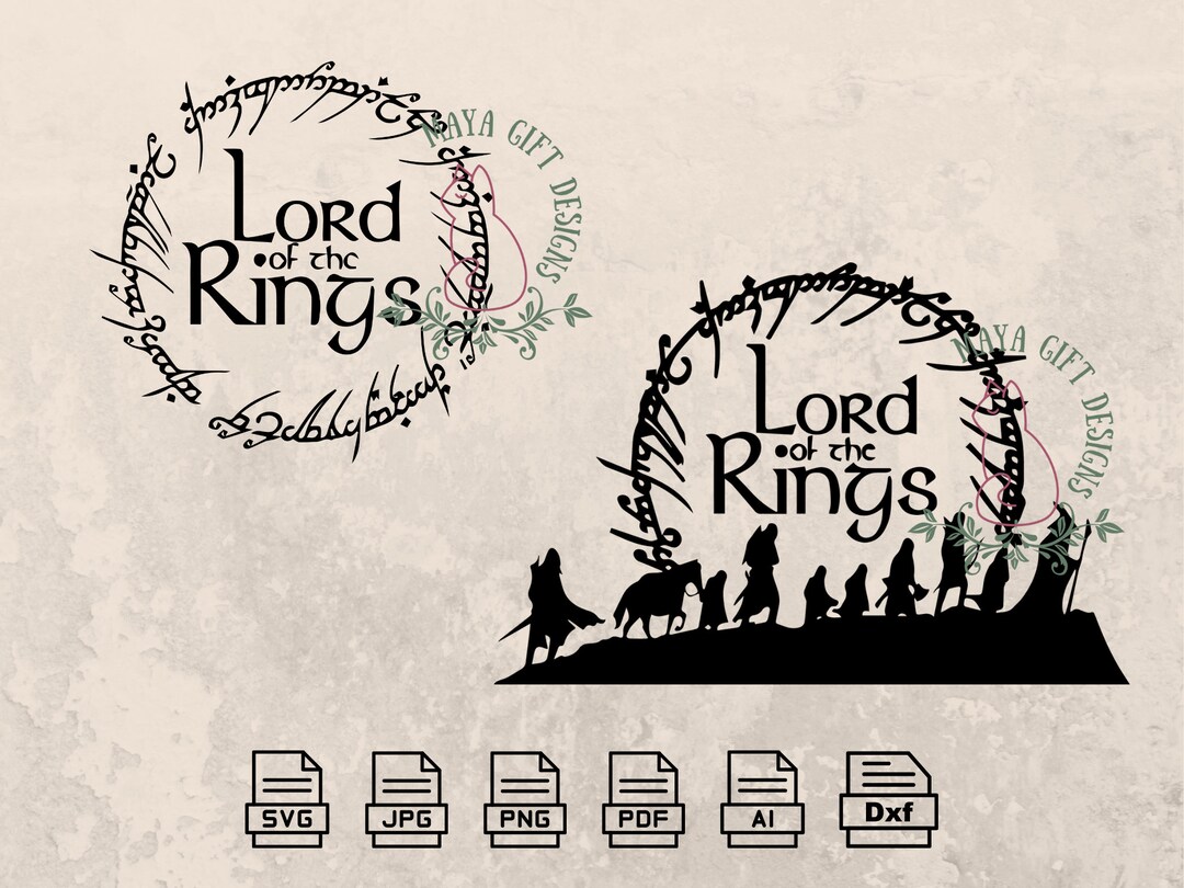 Lord of the Rings Svg High Quality Png Jpeg Ai