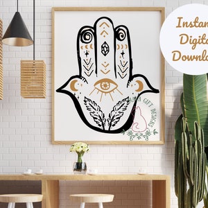 Hamsa hand of Fatima Amazighe, Hamsa Hand Digital File,Evil Eyes Svg, Clip Art & Image Files, Hamsa hand of Fatima Amazighe Svg,Png,Pdf,Jpeg