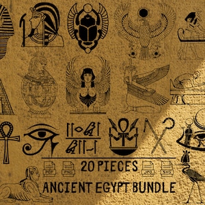 Paquete digital del Antiguo Egipto, Archivo digital, Símbolo del Antiguo Egipto, Svg egipcio, Tutankamón Svg, Deidad egipcia, Antiguo Egipto Png,pdf,jpeg