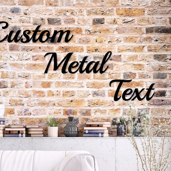 Metal Wall Words Etsy