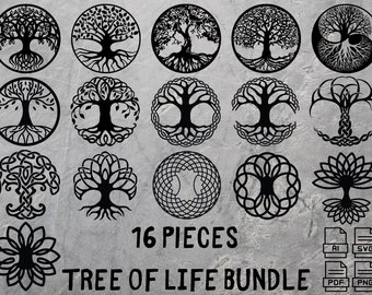 Tree of Life Digital Bundle, Digital File, Viking Tree Svg, Celtic Symbol Tree Svg,Viking Tree of Life Wall Art, Tree of Life Svg Pdf Ai Png