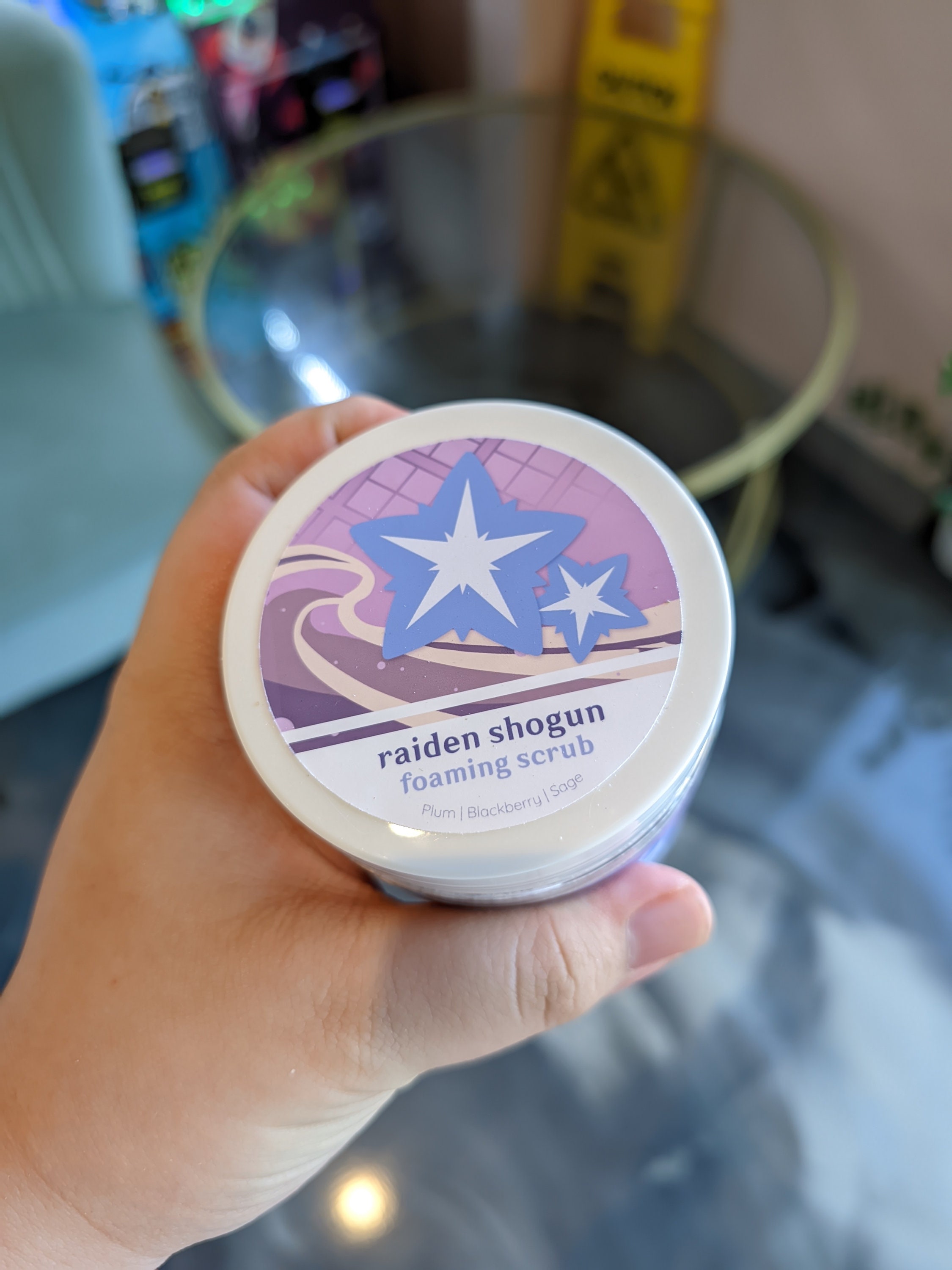 Raiden Shogun Whipped Foaming Scrub, Peach Gardenia Scented Bath Sugar ...