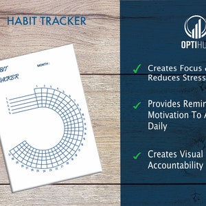 Circle Habit Tracker, Habit Breaker, Personal Development Gift, Printable A4 / Letter Digital Download