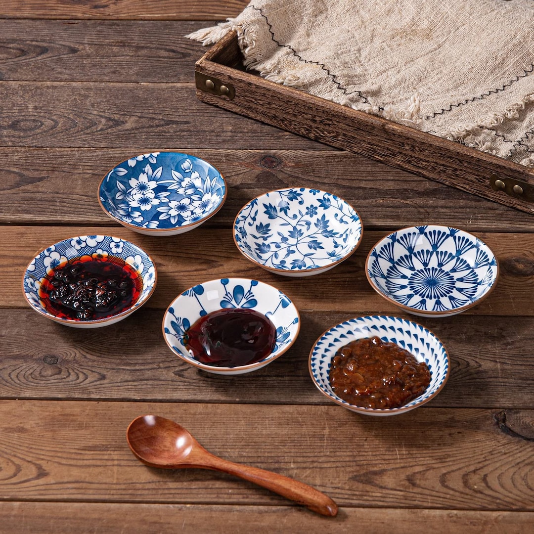 Dipping Sauce Dishes round Soy Sauce Dipping Bowls Porcelain Etsy