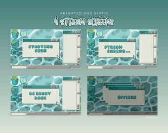 Stream Overlay Pack | Animated Starting Soon, BRB, Ending Screen, Offline (Digital Download) | Intro Price