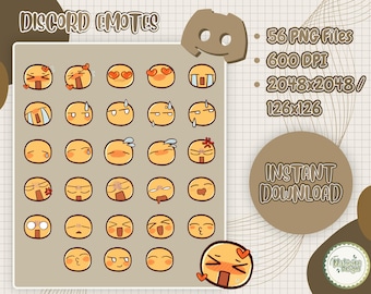Custom Emojis PNG | Emotes Pack | Discord Compatible | GoodNotes Stickers | Digital Download